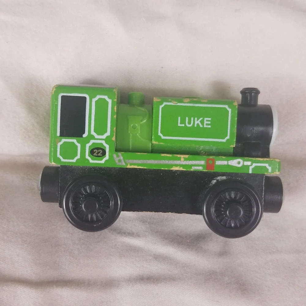 Thomas & Friends Wooden Railway Luke Engine vintage Green Good Y4087 No 22 Train